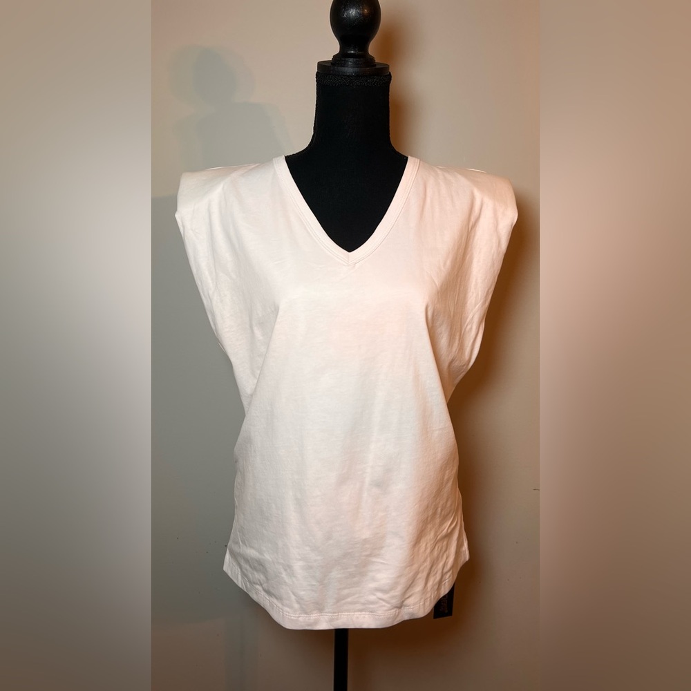 Blank NYC Crisp White Sleeveless Tee - Picture 4 of 5